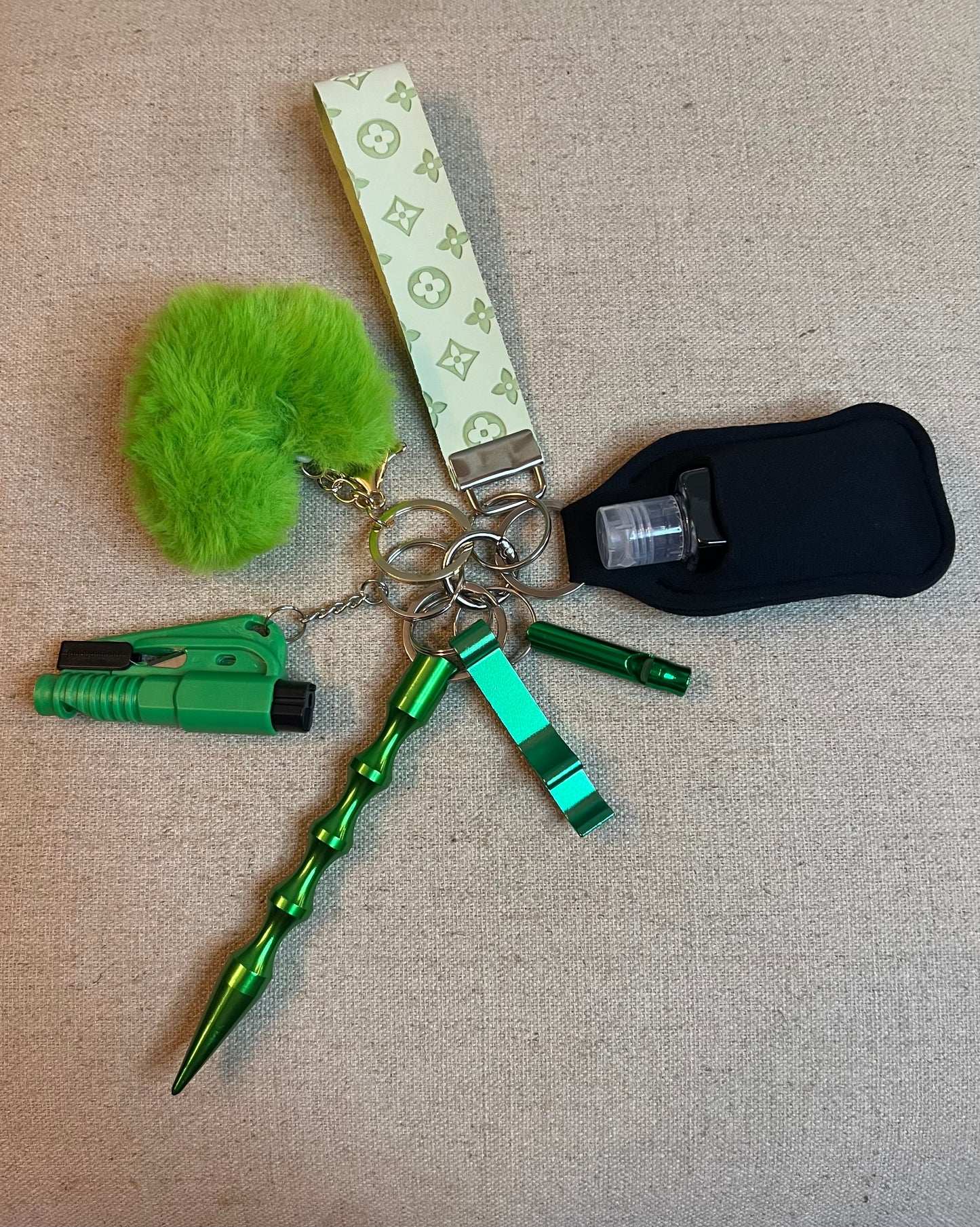 Green Keychain and Tumbler Combo