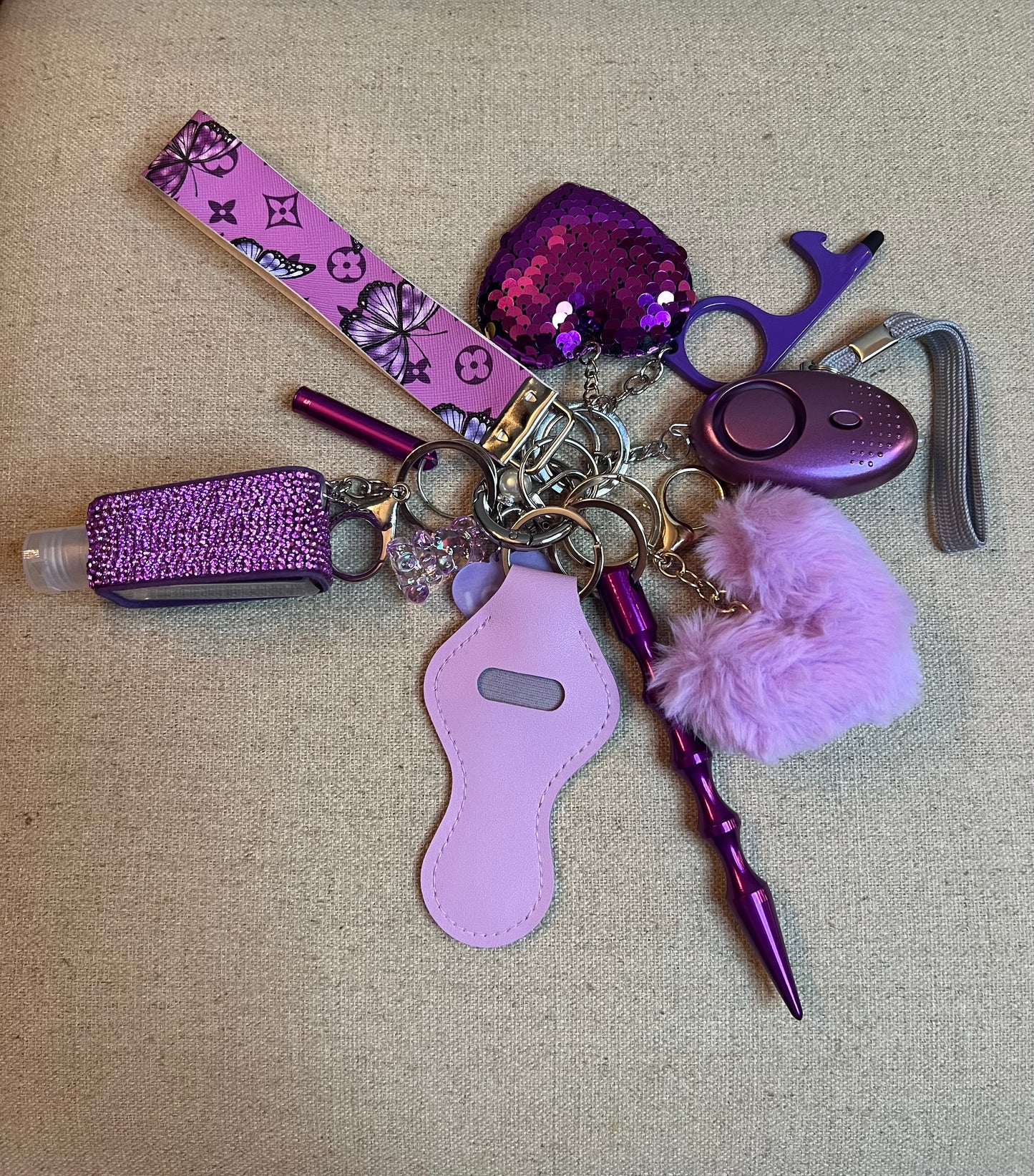 Purple Keychain and Tumbler Combo